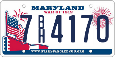MD license plate 7BH4170