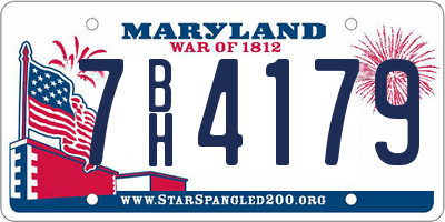 MD license plate 7BH4179