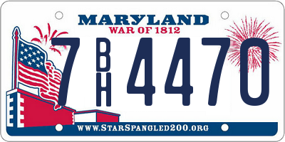 MD license plate 7BH4470