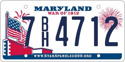 MD license plate 7BH4712