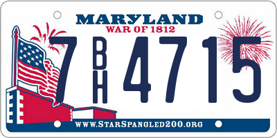 MD license plate 7BH4715