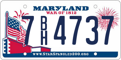 MD license plate 7BH4737