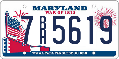 MD license plate 7BH5619