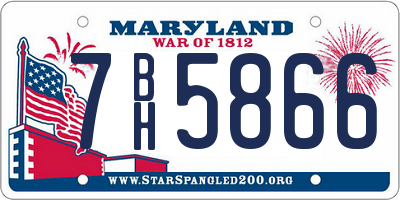MD license plate 7BH5866