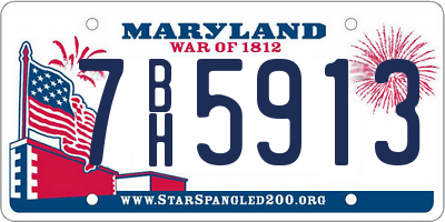 MD license plate 7BH5913