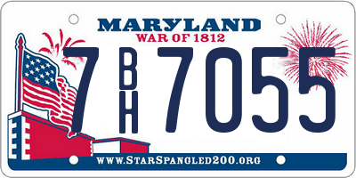 MD license plate 7BH7055