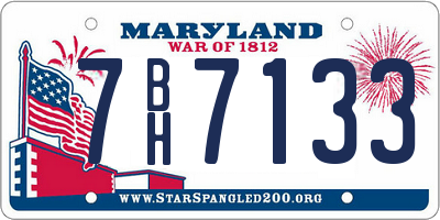 MD license plate 7BH7133