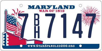 MD license plate 7BH7147