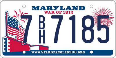 MD license plate 7BH7185
