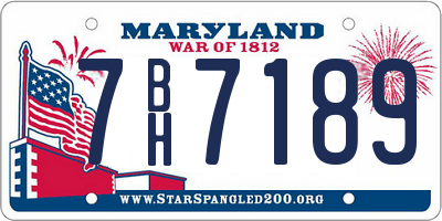 MD license plate 7BH7189