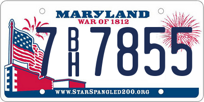 MD license plate 7BH7855