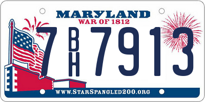 MD license plate 7BH7913