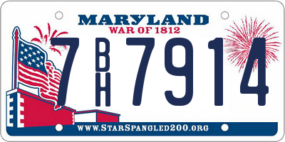 MD license plate 7BH7914