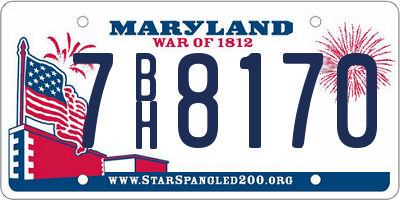 MD license plate 7BH8170