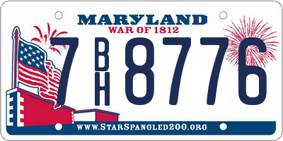 MD license plate 7BH8776