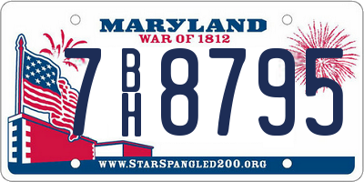 MD license plate 7BH8795