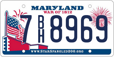 MD license plate 7BH8969