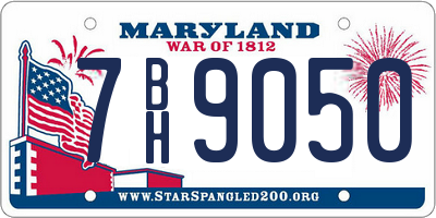MD license plate 7BH9050