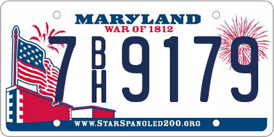 MD license plate 7BH9179