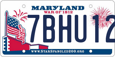 MD license plate 7BHU125