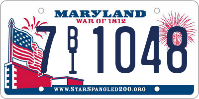 MD license plate 7BI1048