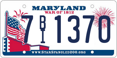 MD license plate 7BI1370