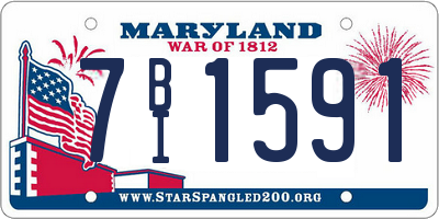 MD license plate 7BI1591