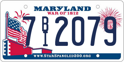 MD license plate 7BI2079