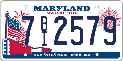 MD license plate 7BI2579