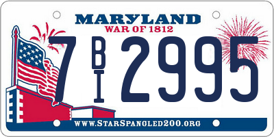 MD license plate 7BI2995