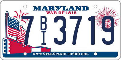 MD license plate 7BI3719