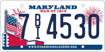 MD license plate 7BI4530