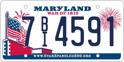 MD license plate 7BI4591
