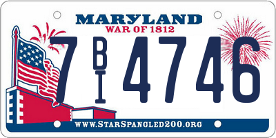 MD license plate 7BI4746