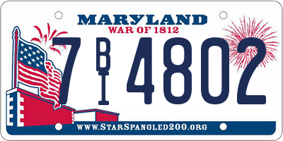 MD license plate 7BI4802