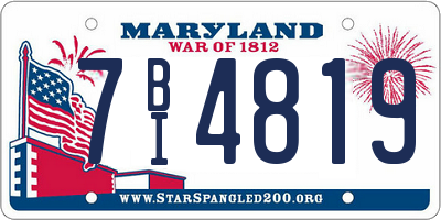 MD license plate 7BI4819