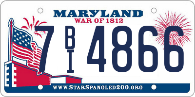 MD license plate 7BI4866