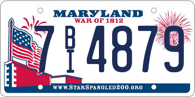 MD license plate 7BI4879