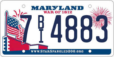 MD license plate 7BI4883