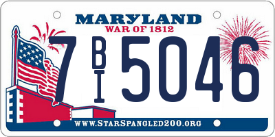 MD license plate 7BI5046