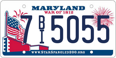 MD license plate 7BI5055