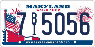 MD license plate 7BI5056