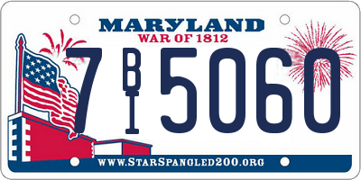 MD license plate 7BI5060