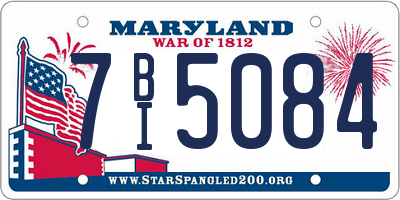 MD license plate 7BI5084