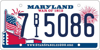 MD license plate 7BI5086