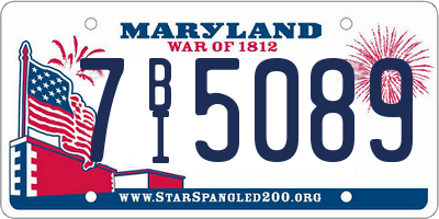 MD license plate 7BI5089