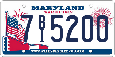 MD license plate 7BI5200