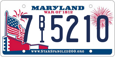 MD license plate 7BI5210