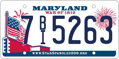 MD license plate 7BI5263