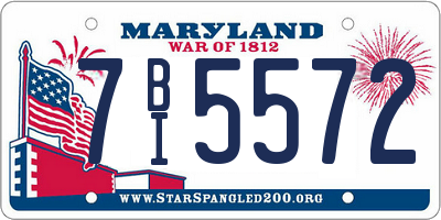MD license plate 7BI5572